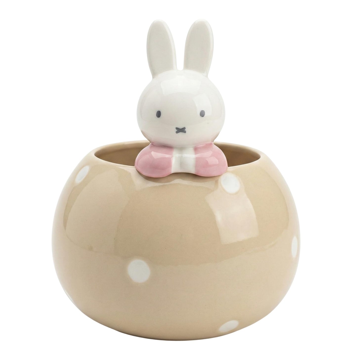 Miffy Peek-A-Bloom Planter, Beige, 6.625" L x 6.625" W x 7.125" H Created by Blue Sky Clayworks