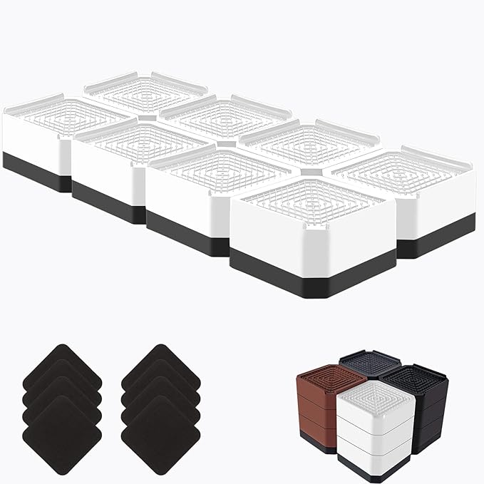 Bed Risers Heavy Duty, Adjustable Furniture Riser Blocks Lift 1.5, 4.3 inches