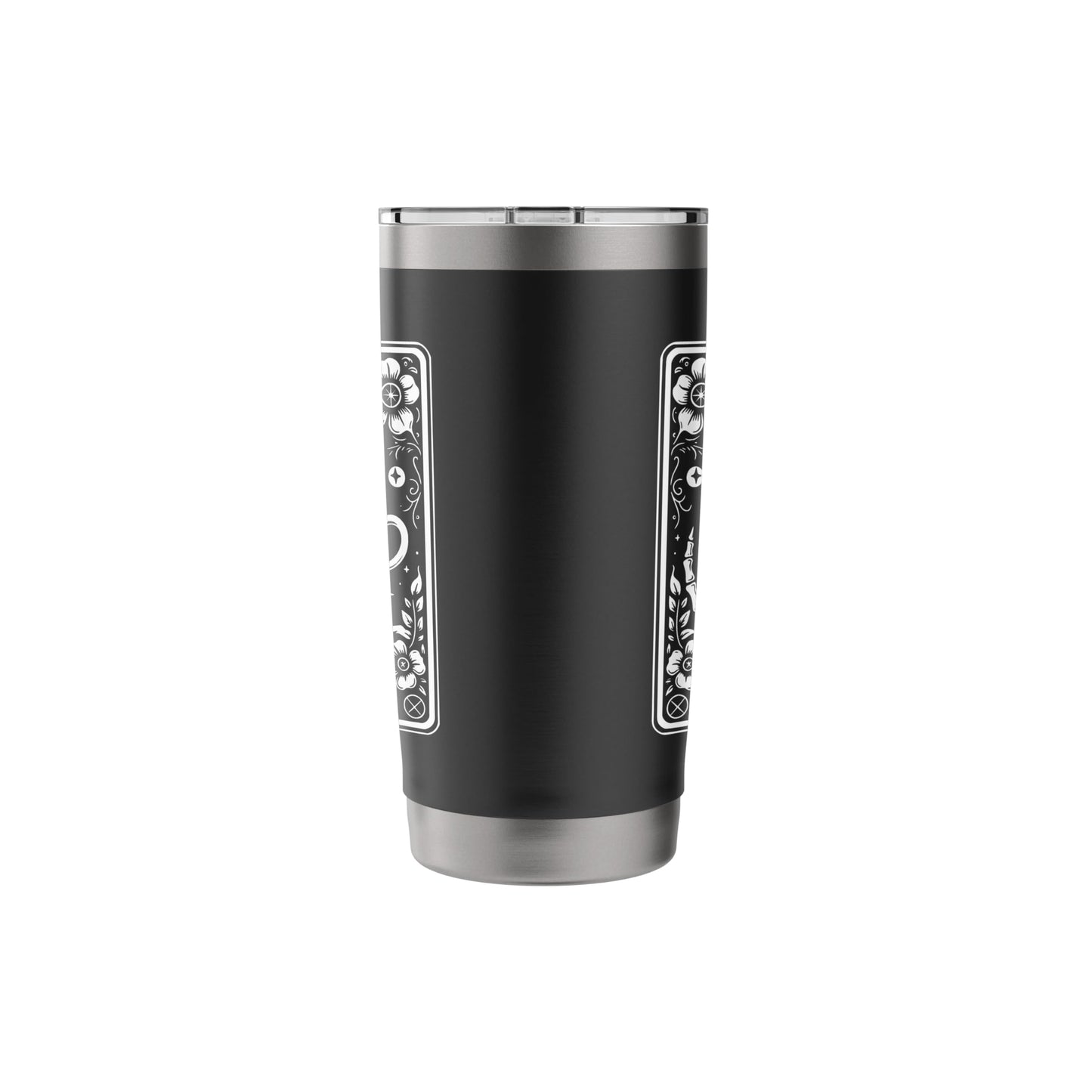 The Coffee Tarot Cards Skeleton Coffee Tarot Card Stainless Steel Insulated Tumbler