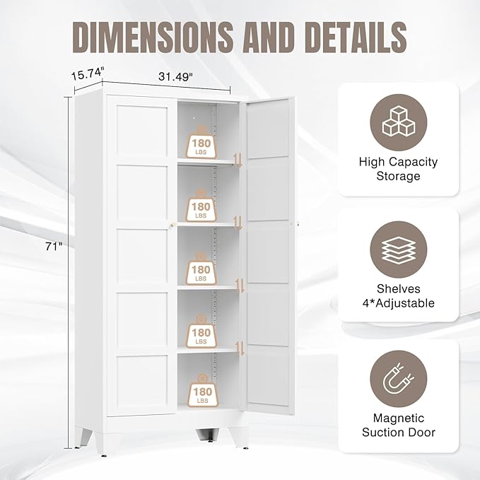 Yizosh Metal Storage Cabinet