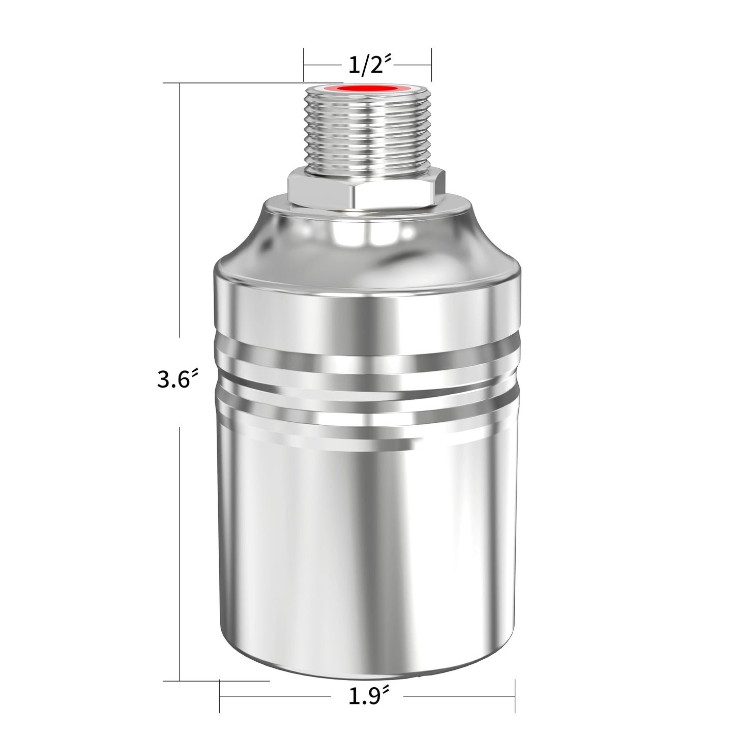 1/2" to 3/4" 1" Water Mini Float Valve,304 Stainless Steel Fully Automatic Level Controller Valve for Wate Tank, Livestock Troughs, Pool, Distiller