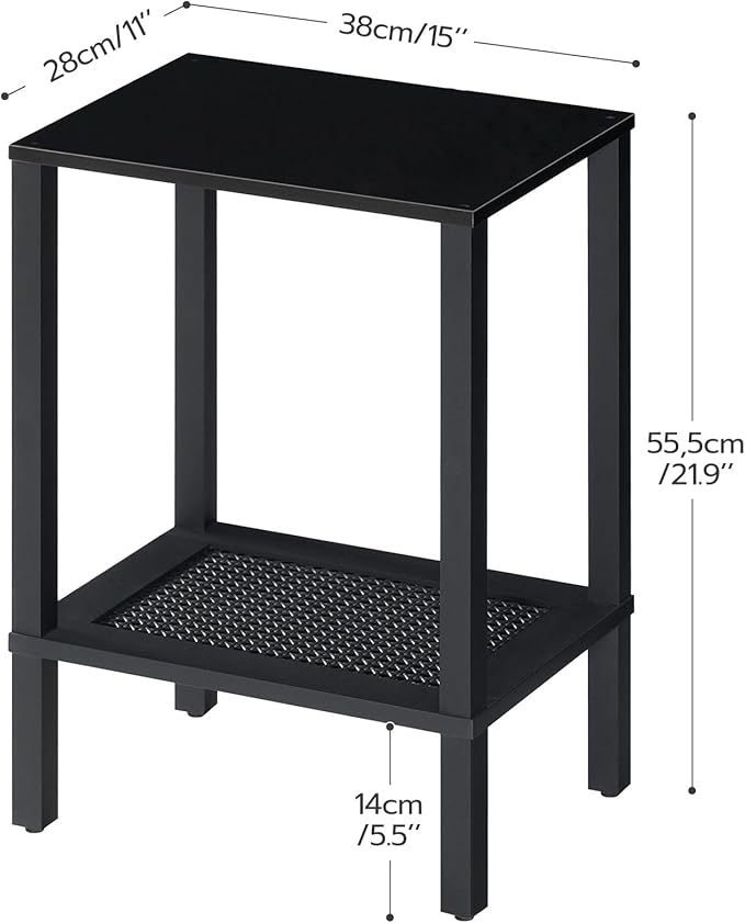HOOBRO End Tables Set of 2, Small Side Tables