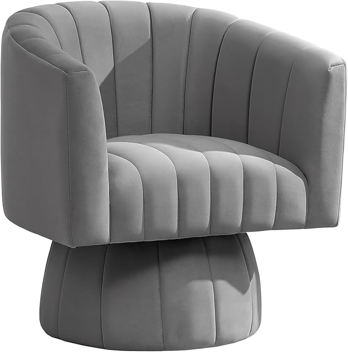 Swivel Accent Barrel Chair, Cute Comfy Small Round 360° Arm Chair. Velvet Sofa
