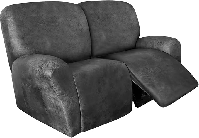 ANARACHON Loveseat Recliner Cover Leather Look Recliner Loveseat Covers