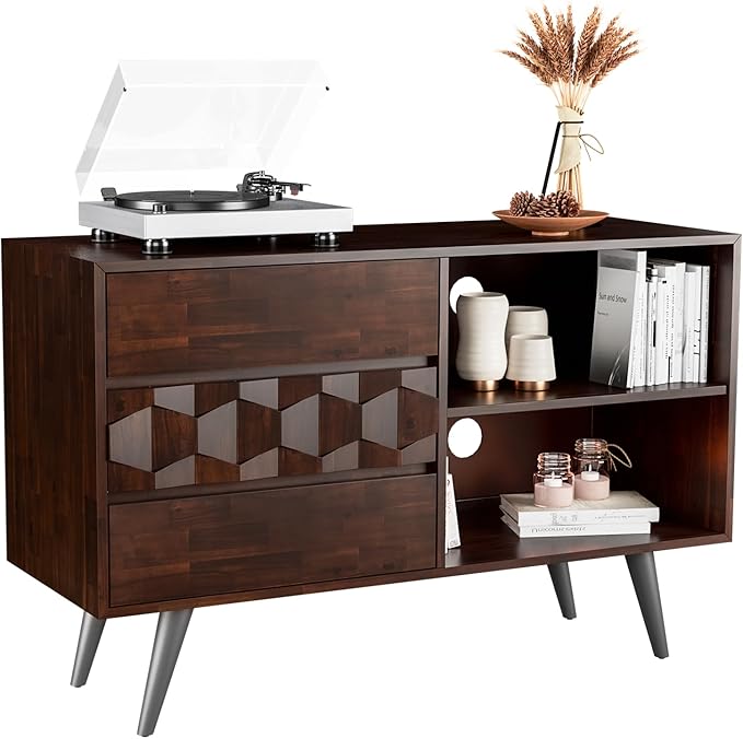 Bme Georgina 45 Inch Solid Wood TV Stand, Under 10 Minutes Assembly