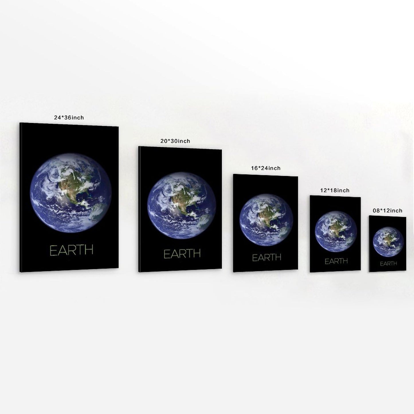 XIAOLOUTINYU Solar System Canvas Wall Art - Earth Planet Space Poster for Kids Room Bedroom Classroom, STEM Educational Astronomy Decor, Science Gift for Boys Girls Teens, 16x24 Inch Unframed
