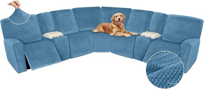 Arfntevss Sectional Recliner Couch Covers Velvet Washable Corner Sectional Sofa
