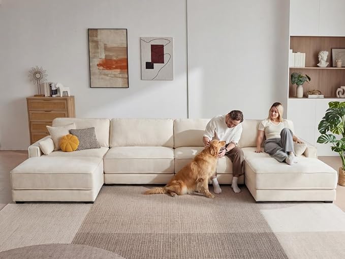 Vipbear 160" Oversized Modular Sectional Sofa, U Shaped Couch Set