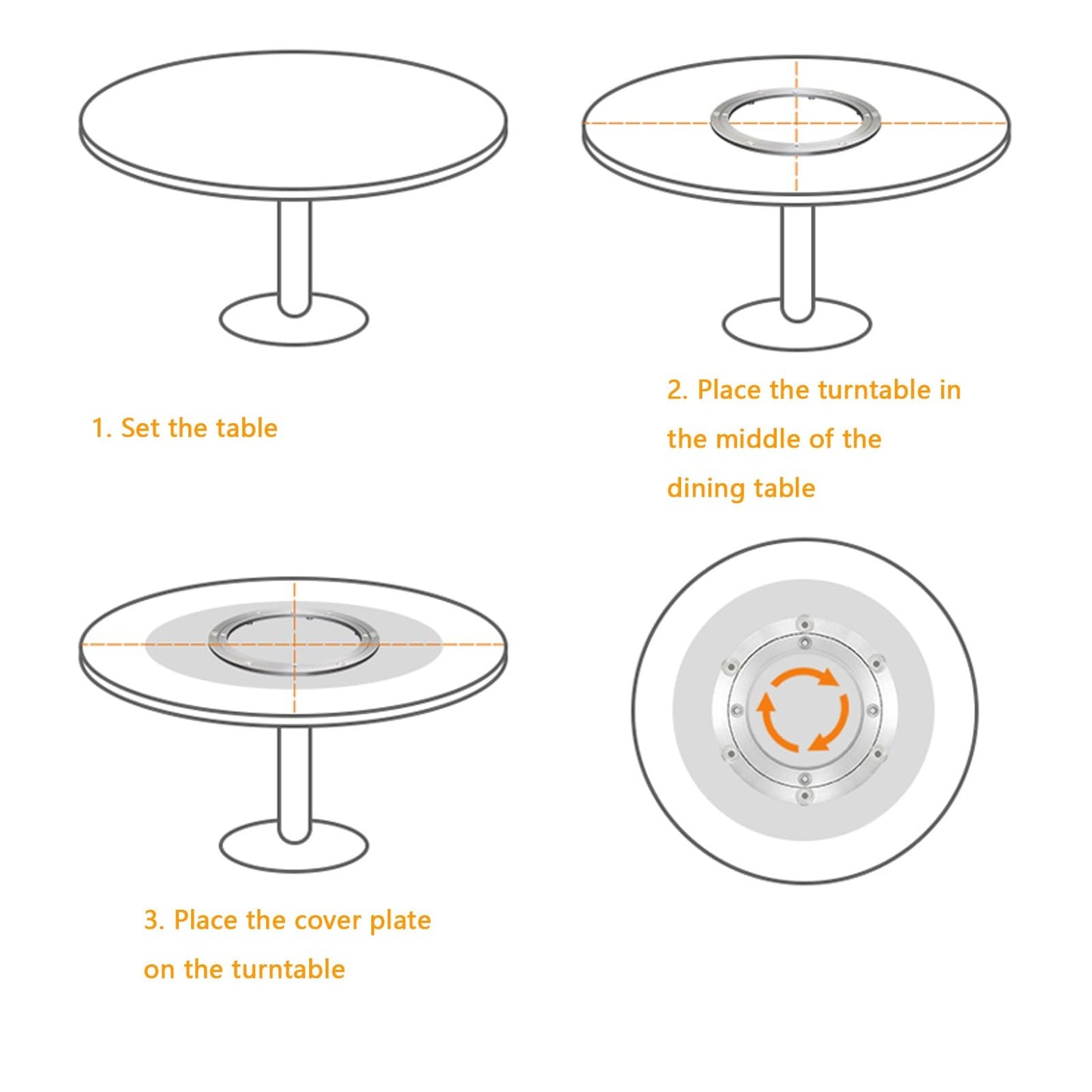 Silent Turntable Bearing Swivel, Household Round Table Rotating Bearing, for Lazy Susan Swivel Turntable Bearing Hardware(200mm (8 inches))