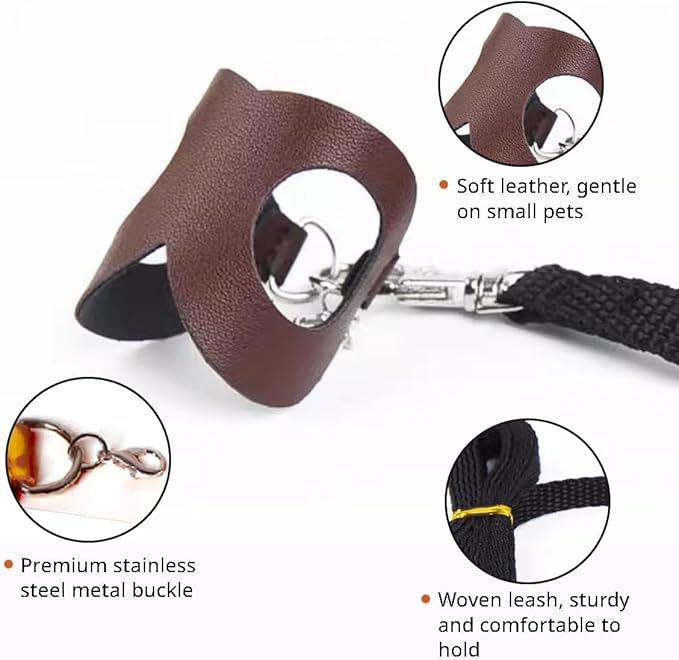 MANON ROSA Sugar Glider Pouch - Small Animal Carrier Bag with Harness Set for Bonding Sling for Reptile Pets Bearded Dragons Lizards Backpack Accessories for Outdoor Travel Walking Resting Pink
