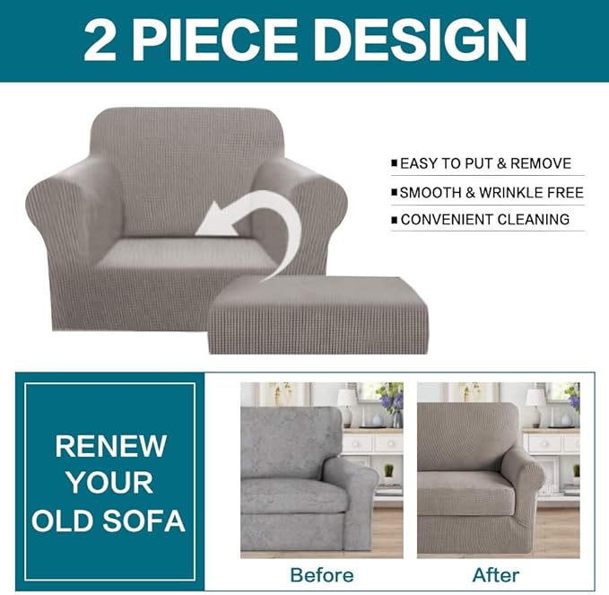 Turquoize 2 Piece Chair Covers Chair Slipcovers