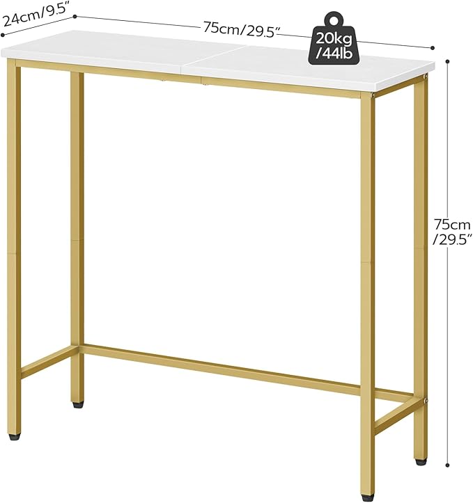 HOOBRO Narrow Console Table, 29.5" Small Entryway Table, Thin Sofa Table
