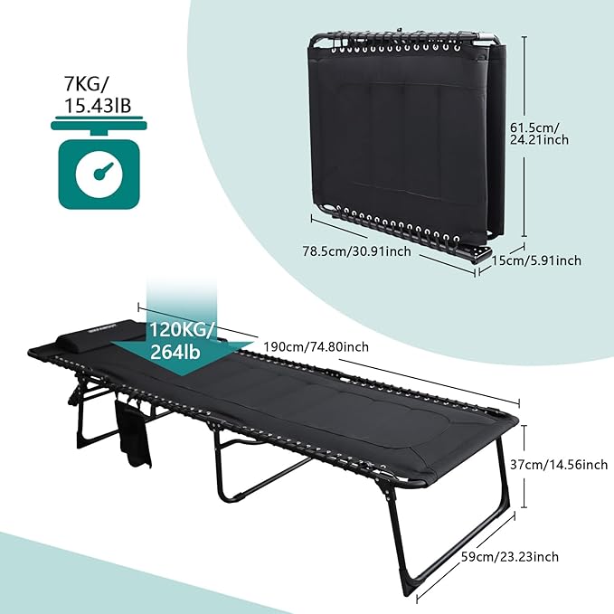 Outdoor Folding Lounge Chair Padded