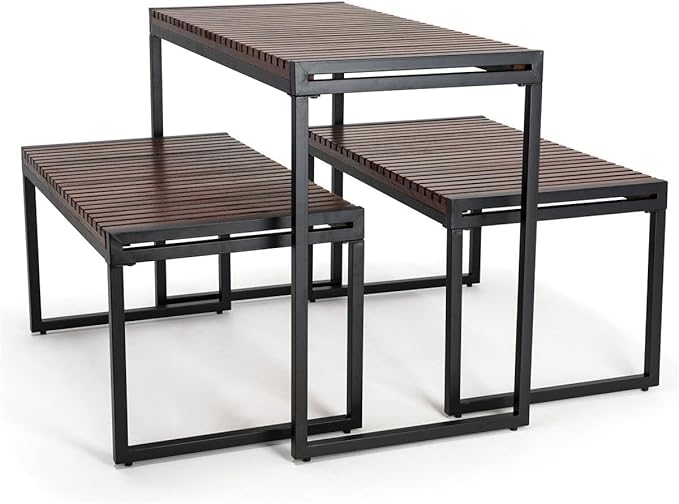 Displays2go Rustic Wooden Nesting Display Tables
