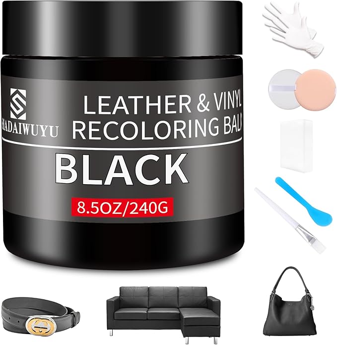 Leather Recoloring Balm, 8.5oz Leather Color Restorer, Leather Couch Scratch