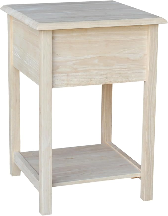 International Concepts, 25.6"H Rectangular Lamp/ End/ Side Table, 2 Drawers