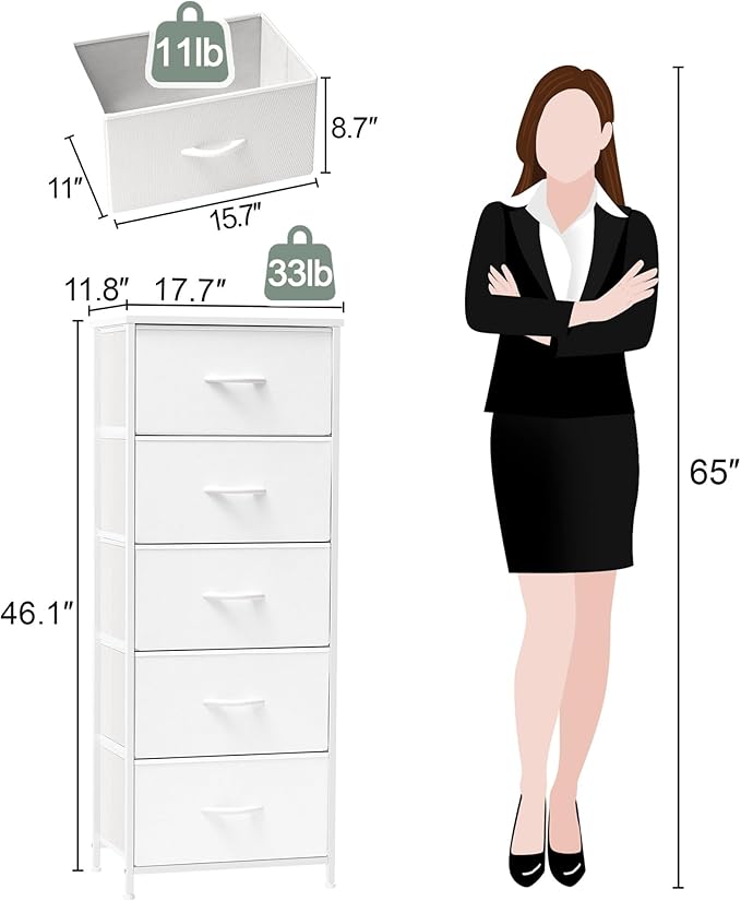 Crestlive Products Tall Dresser Vertical Storage Tower