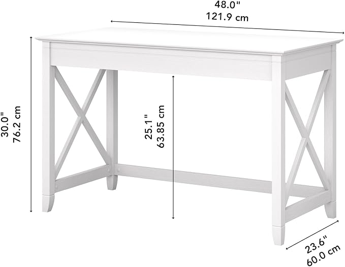 Bush Home Key West 48W Writing Desk in Pure White Oak