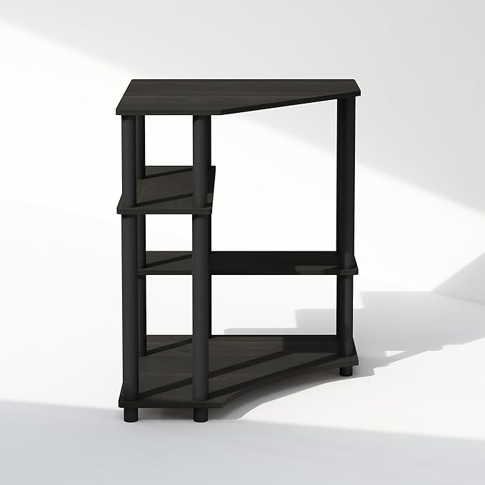 Furinno Turn-N-Tube Storage Shelves, 4-Tier Corner Shelf, Toolless Assembly