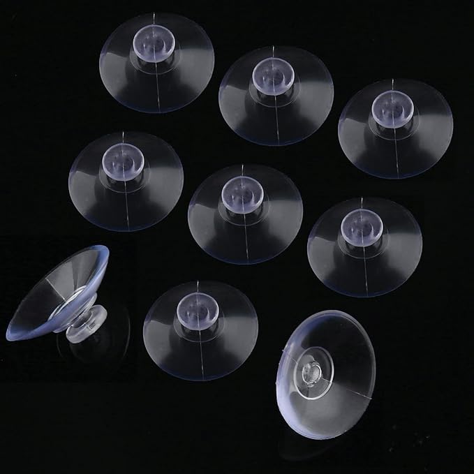 10 Pack Glass Table Suction Cups - 20mm Rubber Suckers