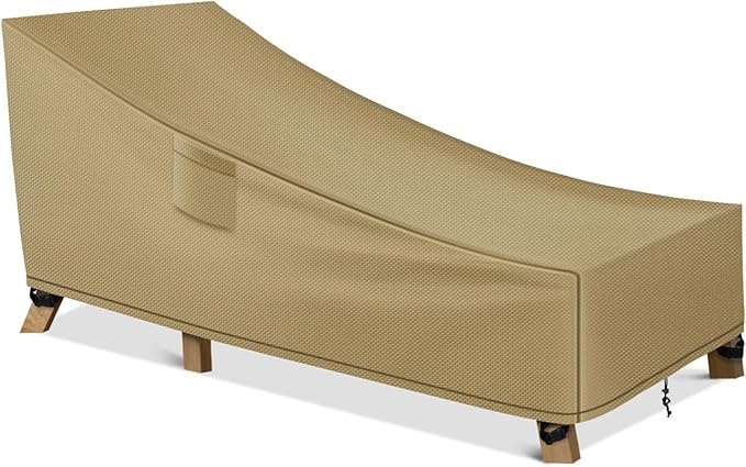WLEAFJ Patio Chaise Lounge Cover Waterproof, Heavy Duty Outdoor Lounge Chair