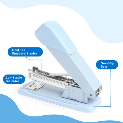 Tamaki Stapler, Office Stapler, Staplers for Desk(Blue)