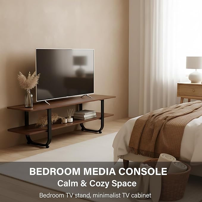Tiita Bamboo TV Stand with Storage