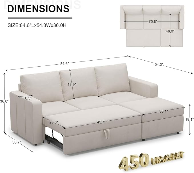 Belffin Modular Sectional Sleeper Sofa