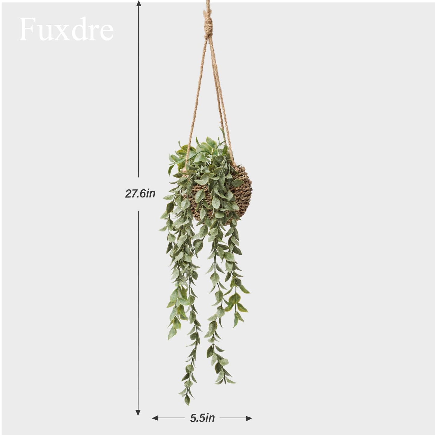 Fuxdre 3 Pack Mini Artificial Hanging Greenary Fake Hanging Plants in Basket for Wall Living Room Decor Bathroom Shelf Home Indoor