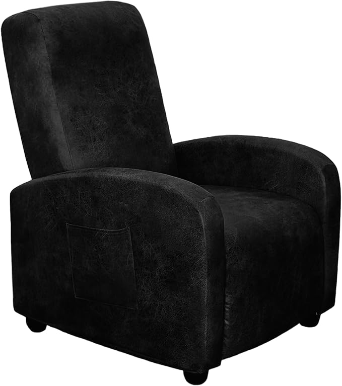 ANARACHON Recliner Chair Covers Leather Look Recliner Cover 4-Piece Slipcovers