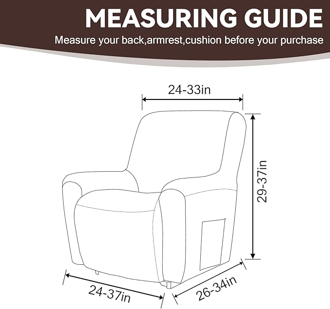 Cupuamon Recliner Chair Covers, Lazy Boy Recliner Covers Stretch Reclining