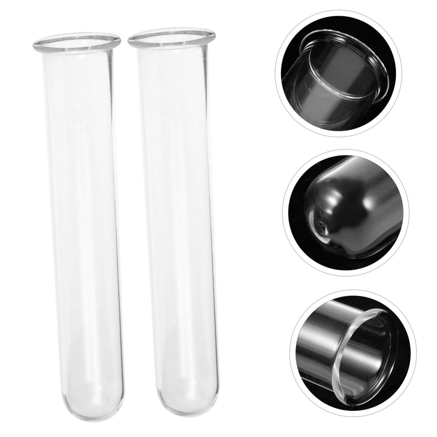 Cabilock 4pcs Glass Hydroponic Propagation Tubes for Plants Small Test Tube Vase Terrarium Container for Desktop Water Plants Floral Decor