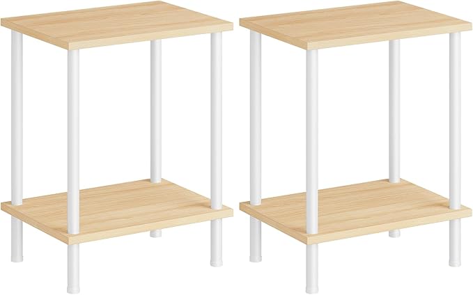 HOOBRO End Tables Set of 2, Small Side Table, Nightstand
