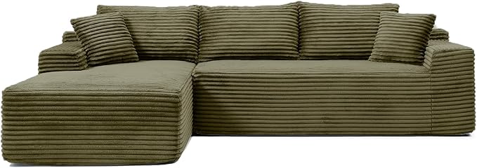 108" Cloud Sectional Couch, Modern Modular Sectional Sofa