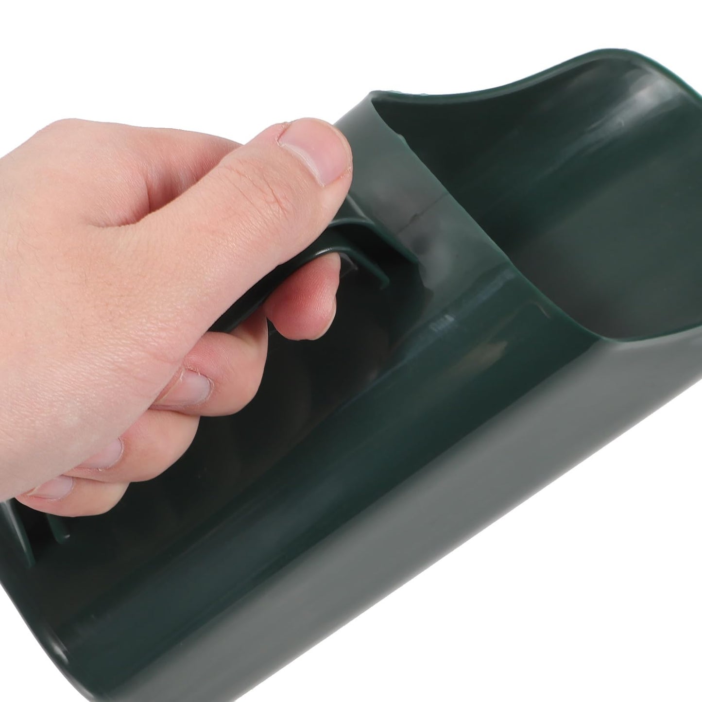 Housoutil Multifunctional Garden Soil Scoop Shovel for Bonsai and Potted Plants, Military Green Large Plastic Soil Shovel with Sifting Function for Planting and Potting Tasks