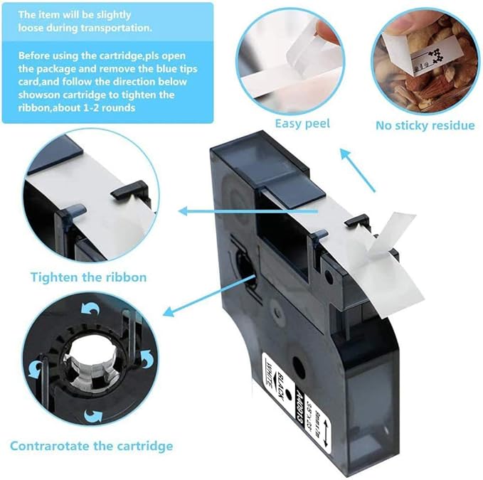 FreshWorld 3-Pack Replace for DYMO D1 3/8 inch label tape 41913 (40913) S0720680 1761554 Dymo d1 9mm Ink Refill Black on White, Compatible with COLORPOP Dymo LabelManager 160 210D 280 360D Label Maker