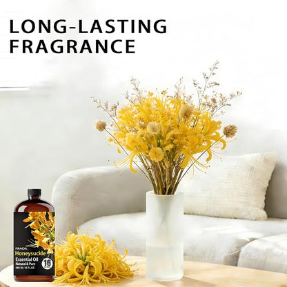 Honeysuckle Essential Oil, Honeysuckle Oil 16 Fl Oz 480ML for Diffuser Humidifier Yoga Cleaning DIY Candle Soap Making Essential Oils