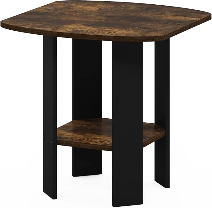Furinno SIMPLE DESIGN Side Table, 2-Tier Modern End Table