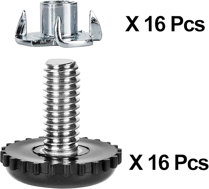 Stainless Steel Screw Furniture Leveling Feet 5/16-18 Screw in Threaded
