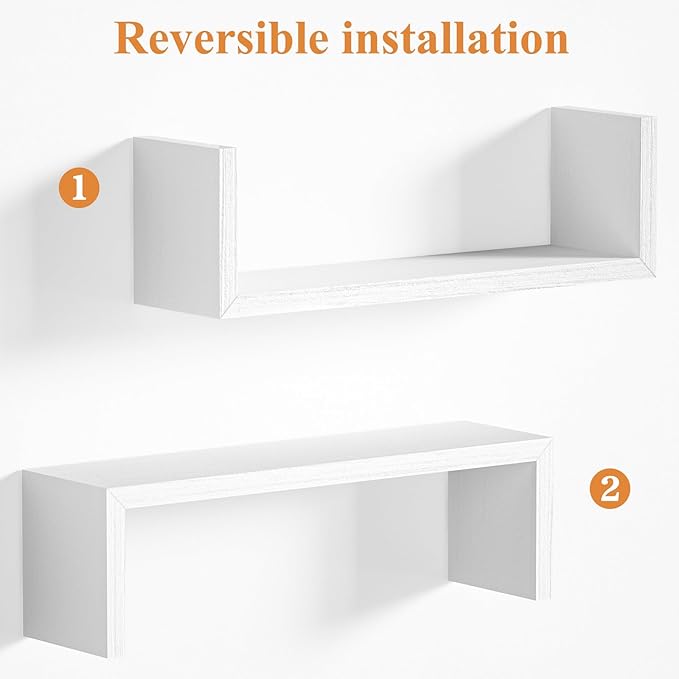 SRIWATANA Floating Shelves for Wall, Wall Shelves for Bathroom, Living Room