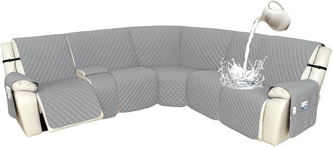 Arfntevss Recliner Sectional Couch Covers 1OO% Waterproof L Shape Sofa Cover