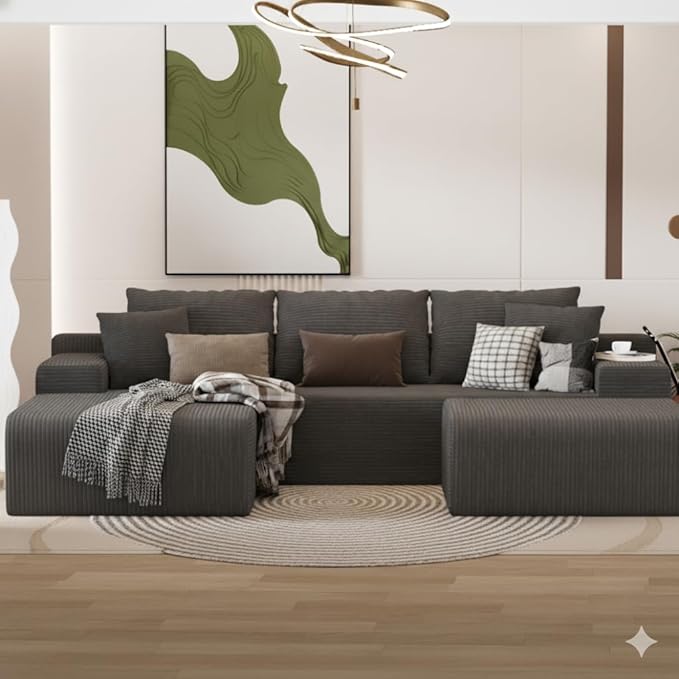 105" Convertible Sectional Couch