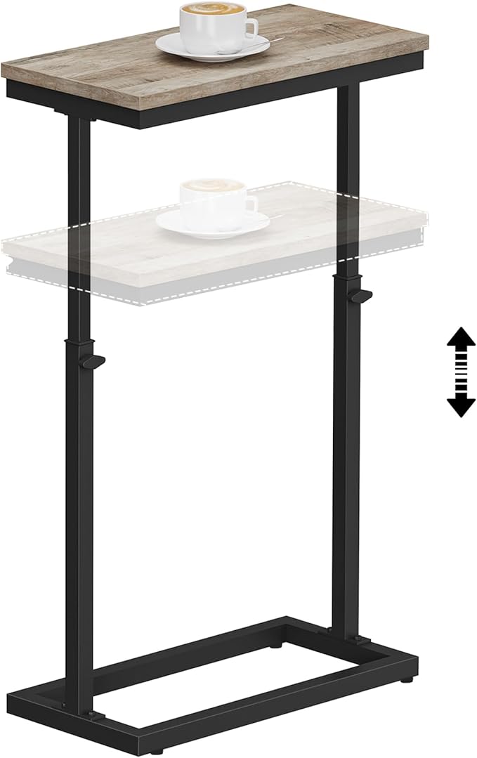 TUTOTAK End Table, Side Table, Tall Couch Table, Sofa Table, Living Room