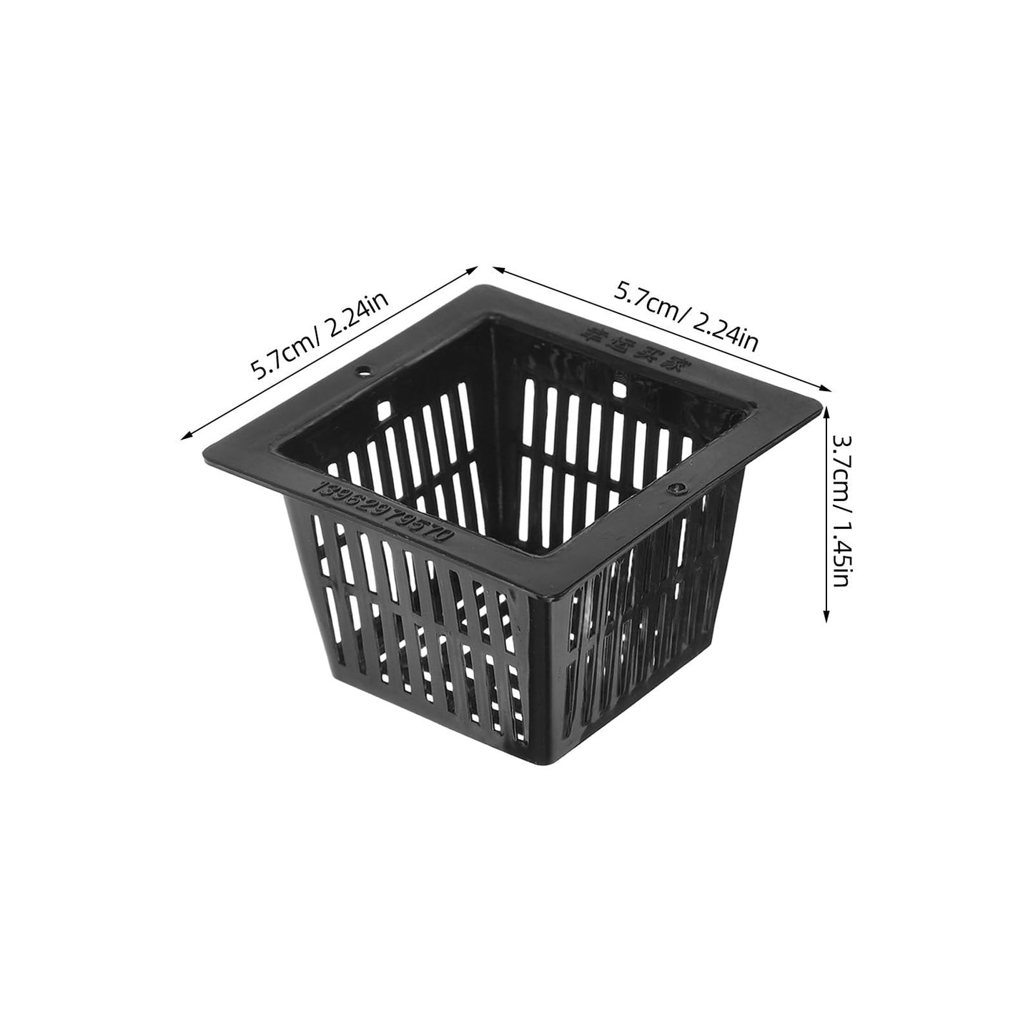 Yardwe 10Pcs Square Planting Baskets 2.24X2.24X1.45In Plastic Aquatic Plant Basket Mesh Pots for Aquarium Hydroponics and Aquaponics Gardening