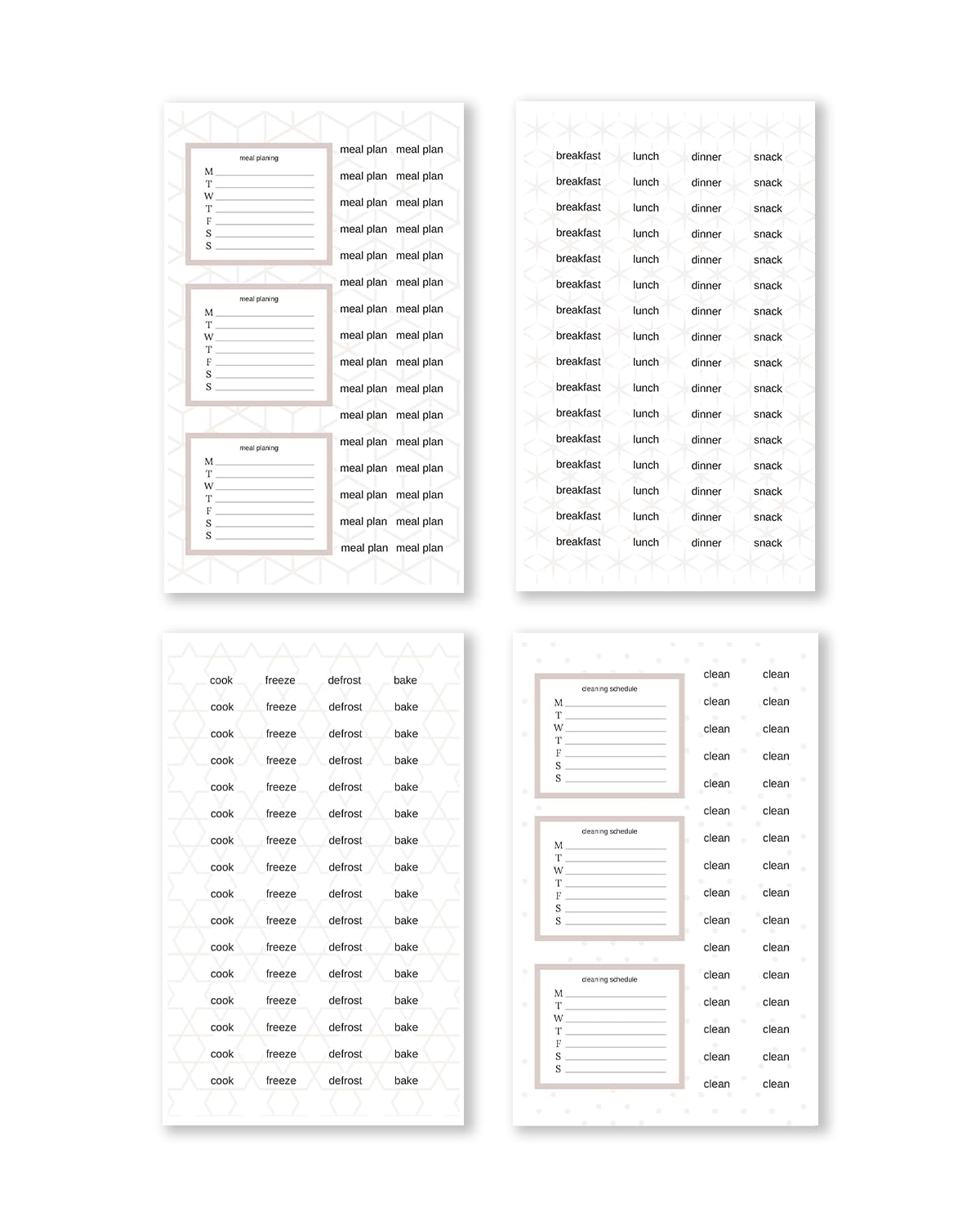 Rongrong House & Family Words and Icons Sticker Book – 25 Pages of Functional Planner Stickers – Chore, Cleaning, and Home Organization Stickers for Planners, Journals, Calendars & Family Schedules
