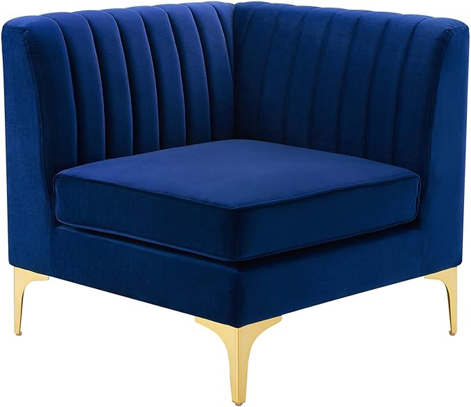 Modway EEI-4346-NAV Triumph Channel Tufted Performance Velvet Loveseat