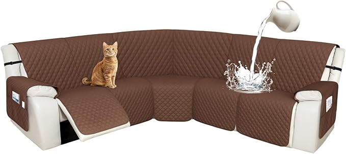 Arfntevss Recliner Sectional Couch Covers 1OO% Waterproof L Shape Sofa Cover