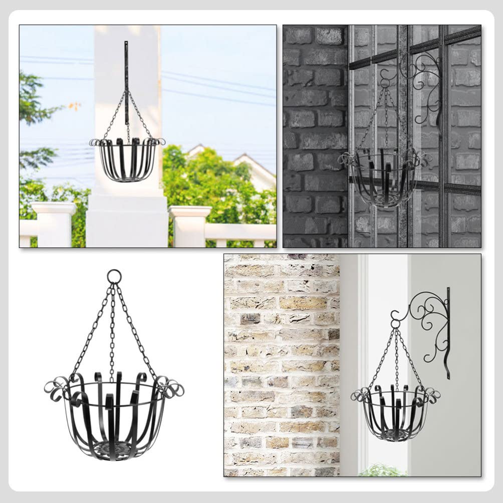 BESPORTBLE Flowerpot Hanging Baskets for Flowers Hanging Flower Pot Holder Wire Plant Basket Wire Hangers Metal Plant Holder The Chain Iron