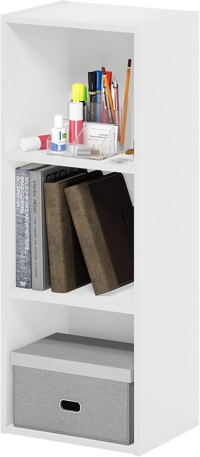 Furinno Pasir 3-Tier No Tool Assembly Open Shelf Bookcase