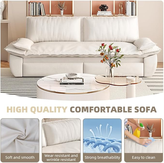 73.2" Sofa Bed Queen, 3-in-1 Pull Out Sofa Bed